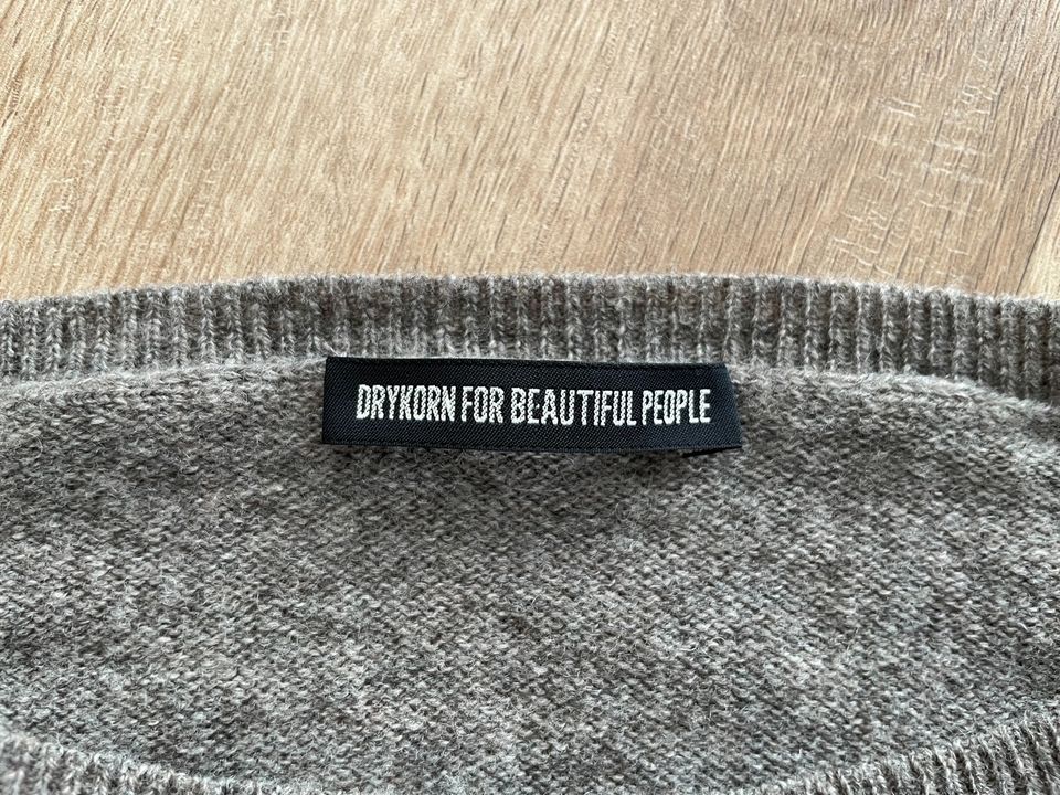 DRYKORN Merinowolle/Kaschmir Pullover Grau/Braun Gr. SX S in Brühl