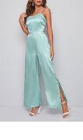 Jumpsuit satin türkis farbe Hessen - Hanau Vorschau