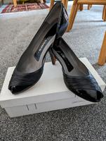 Peter Kaiser Peeptoe, Pumps, original 80er, schwarz Lack, Gr. 5 Hessen - Limburg Vorschau