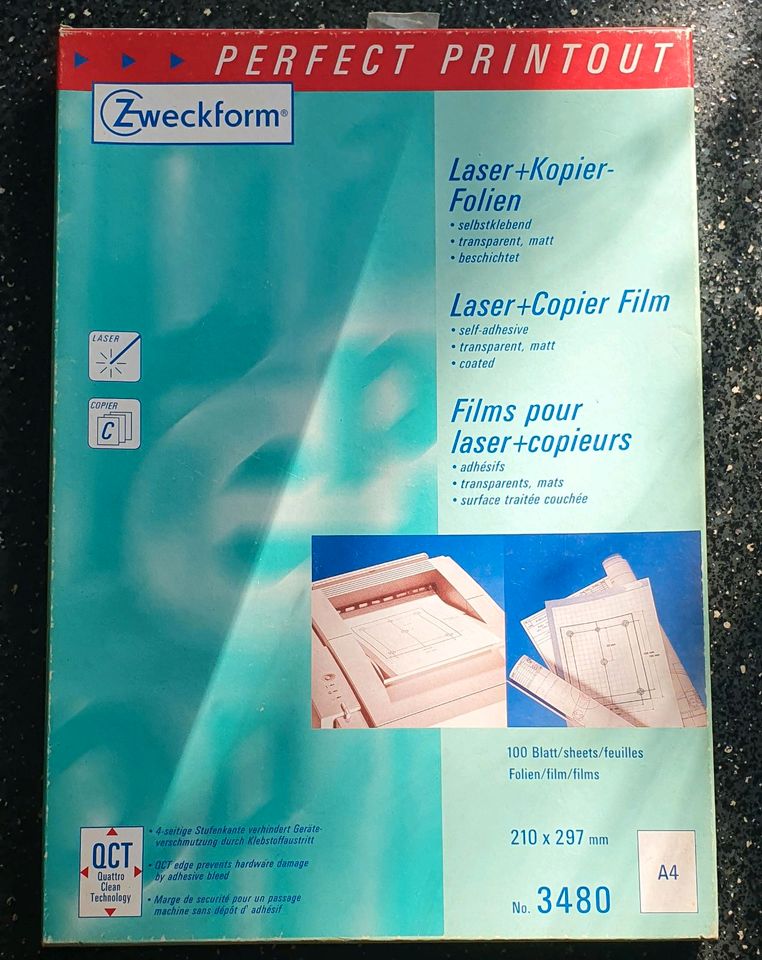 10 x AVERY Zweckform Laserfolien Kopierfolien matt transparent A4 in Essen