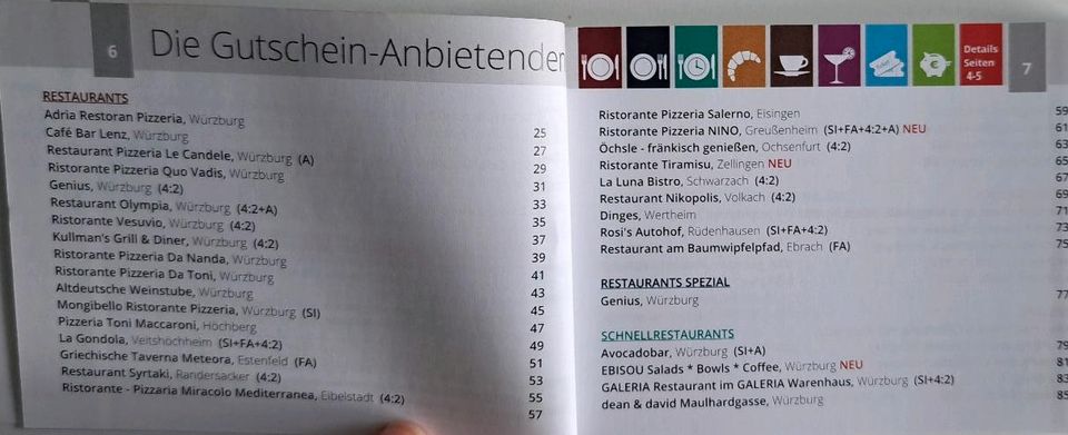 Schlemmerblock 2024 Würzburg & Umgebung in Bonn