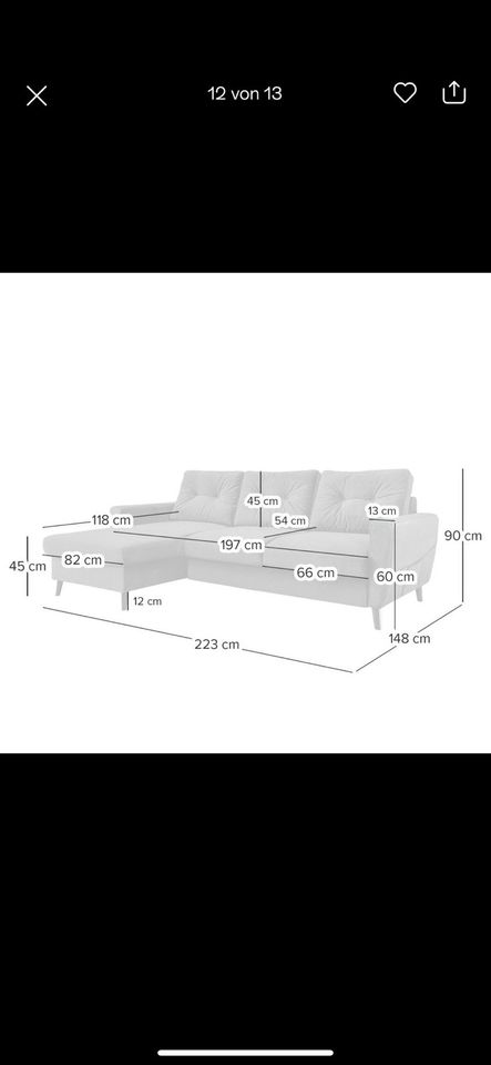 Mørteens Ecksofa SOLA mit Longchair in Hannover