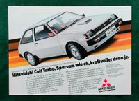 Mitsubishi Colt Turbo Werbeanzeige 1982 Niedersachsen - Velpke Vorschau