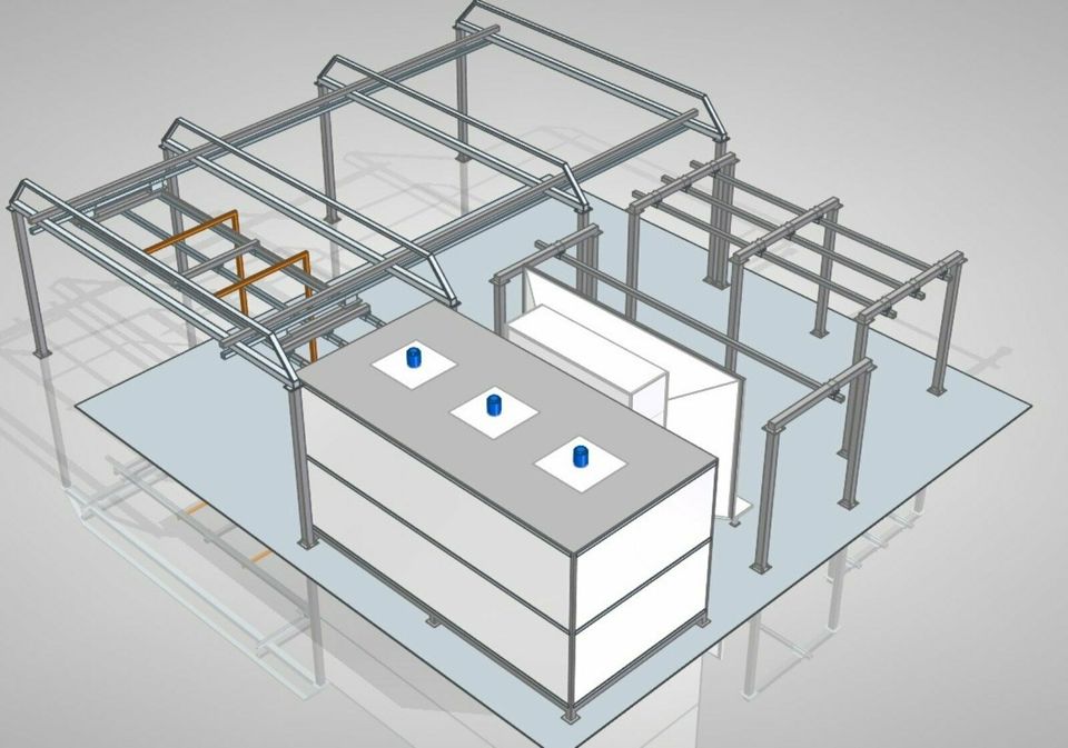 Pulverbeschichtung Schienensystem Pulverbeschichtungsanlage in Tönisvorst