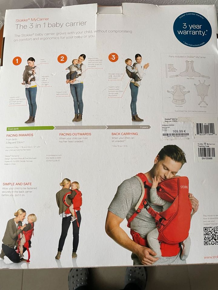 Stokke Babytrage MyCarrier The 3 in 1 baby carrier in Tübingen