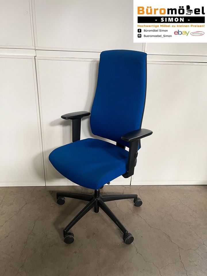 ❗️30x Interstuhl Goal Blau Bürostuhl Drehstuhl Büro Chefsessel modern Design Designmöbel Schreibtischstuhl Verstellbar Bürodrehstuhl Hochwertig Top Funktional Ergonomisch Lieferbar in Linden