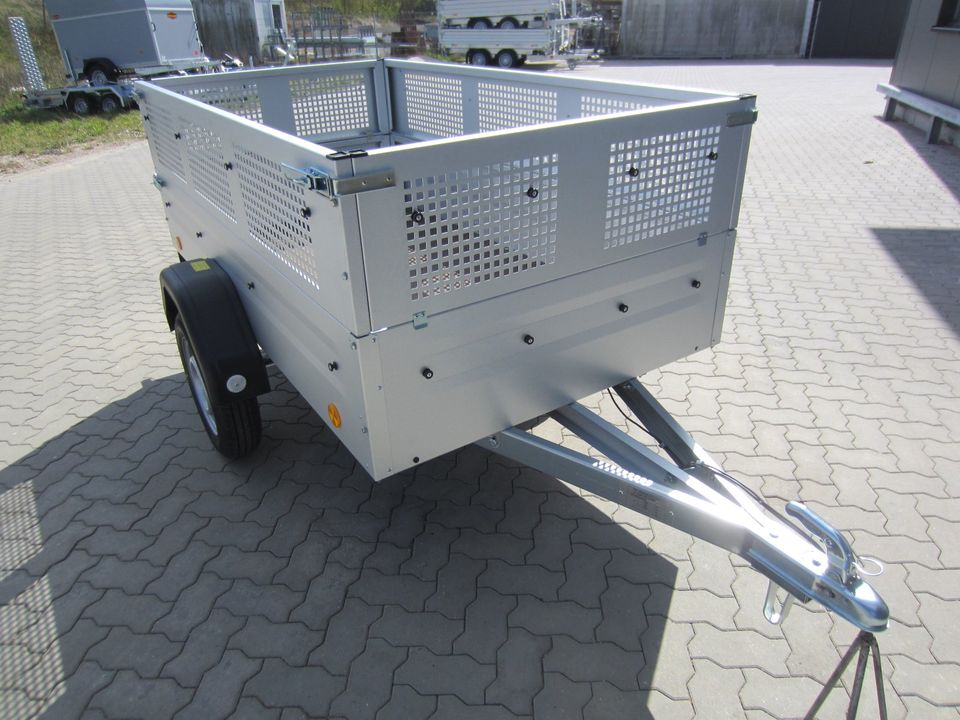 Kastenanhänger TPV TL-EU2 mit Gitteraufsatz, 750kg, neu in Osterrönfeld