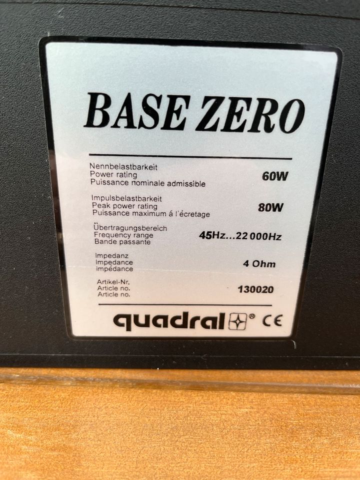 Lautsprecher Quadral Base Zero in Meinersen