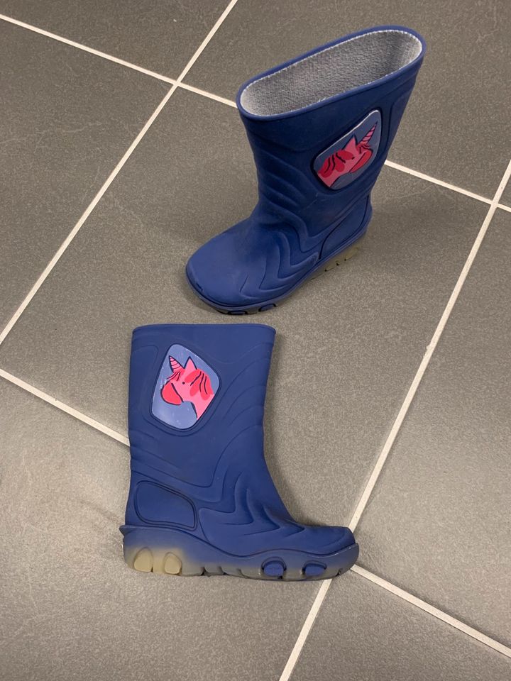 ☘️ Gummistiefel Mädchen Einhorn lila pink Gr 24 25 in Dorsten