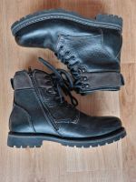 Leder Boots Lederstiefel Gr 41 schwarz gefüttert  Deichmann Wandsbek - Hamburg Farmsen-Berne Vorschau