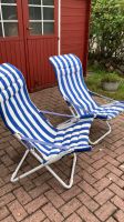 2 x blau-weiß gestreifte Relax-Stühle für Strand oder Garten Schleswig-Holstein - Barsbüttel Vorschau