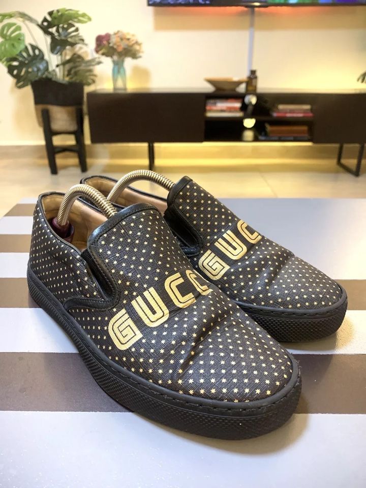 Gucci 38,5 Low Top Lace Up Sneakers „Gucci Print“ 407362 in Kempen