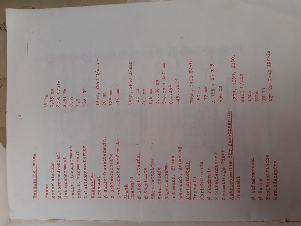 Kombimaschine,Holzbearbeitungsmaschine,Hobbyflex,DDR in Käbschütztal