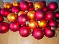 34 x Christbaumkugel - Weihnachtskugel - Glaskugel rot orange Baden-Württemberg - Süßen Vorschau