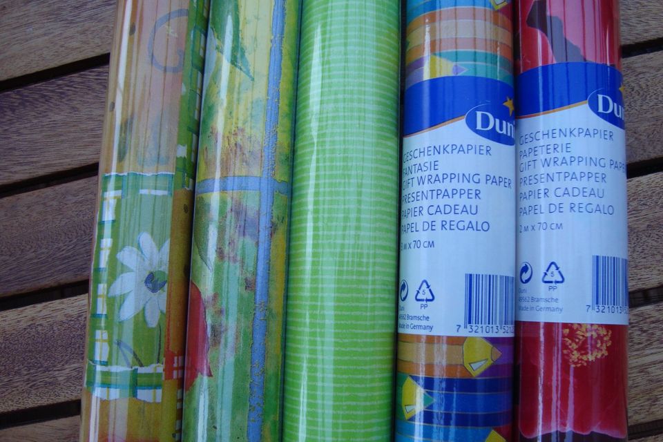 5 Rollen Geschenkpapier in OVP Frühling je 2m x 0,70m in Wardenburg