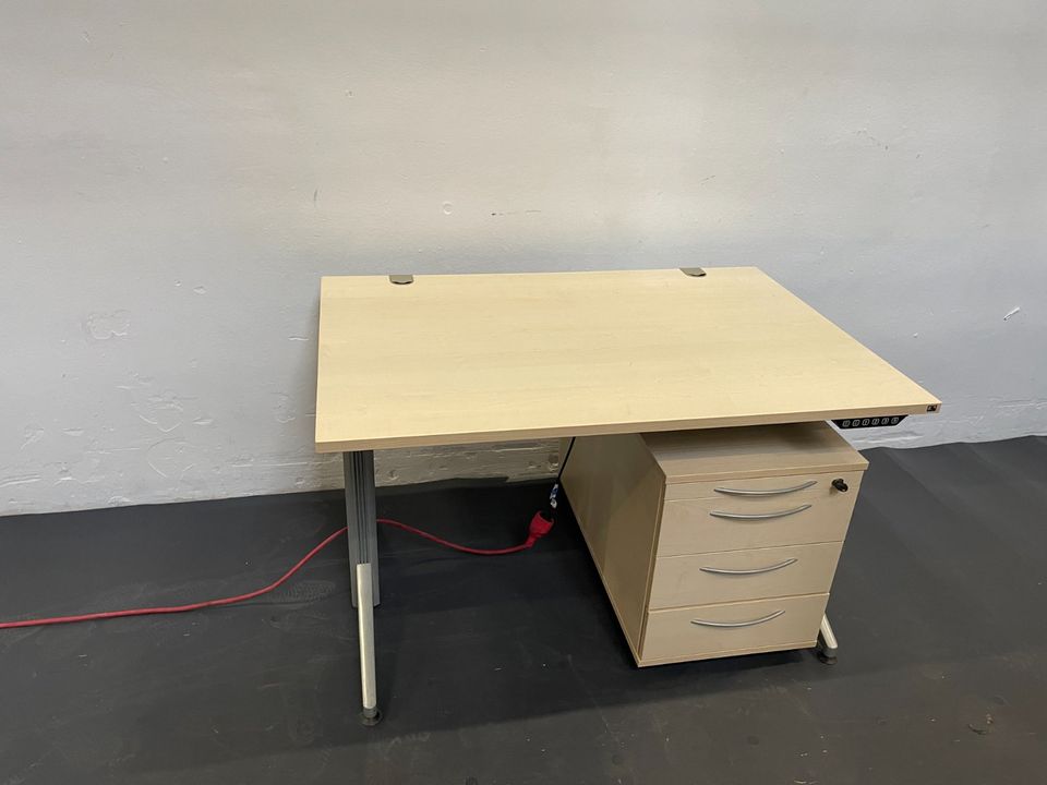 ❗️80x Top König & Neurath Rollcontainer Ahorn/ Büroeinrichtung/ Büro Set/ Aktenschrank/ Cheftisch/ elektrisch Höhenverstellbare Schreibtische/ Stehtisch/ Bürocontainer/ Hochwertig/ Unterschrank in Linden