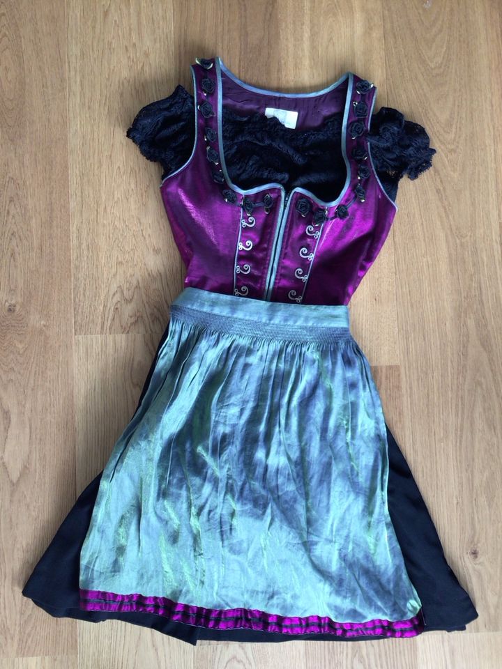 Spieth & Wensky Dirndl inkl. Bluseschwarz lila Gr. 34 in München