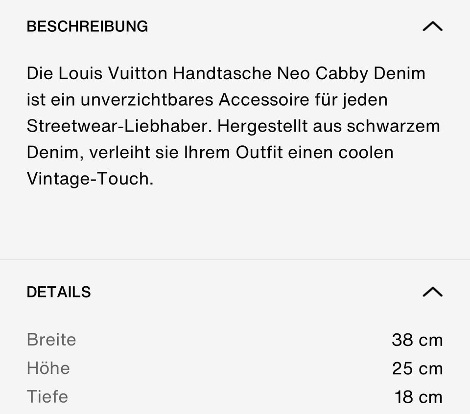 Original Luis Vuitton Neo Cabby Denim Tasche in Düsseldorf