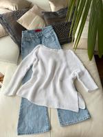 Cooler Pullover oversize 100 % Baumwolle Gr.M-L-XL weiß Bayern - Poing Vorschau