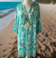 NEU Made in Italy Boho Kleid Gr. 36 38 40 42 Türkis Hippie Bayern - Freising Vorschau
