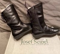 Josef Seibel  36 schwarze Leder leicht gefütterte Stiefel Bayern - Ansbach Vorschau