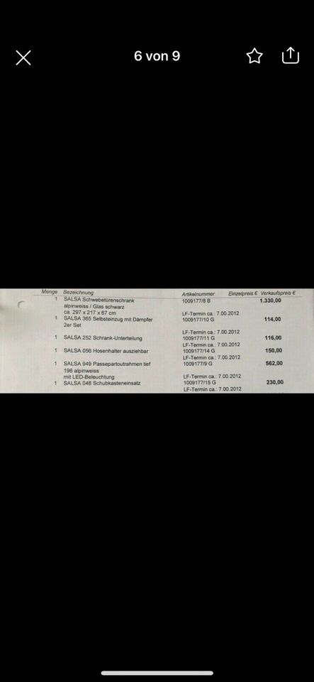 Kleiderschrank mit Glas schiebe Türen Musterring NP.- 2.502€ in Saarbrücken