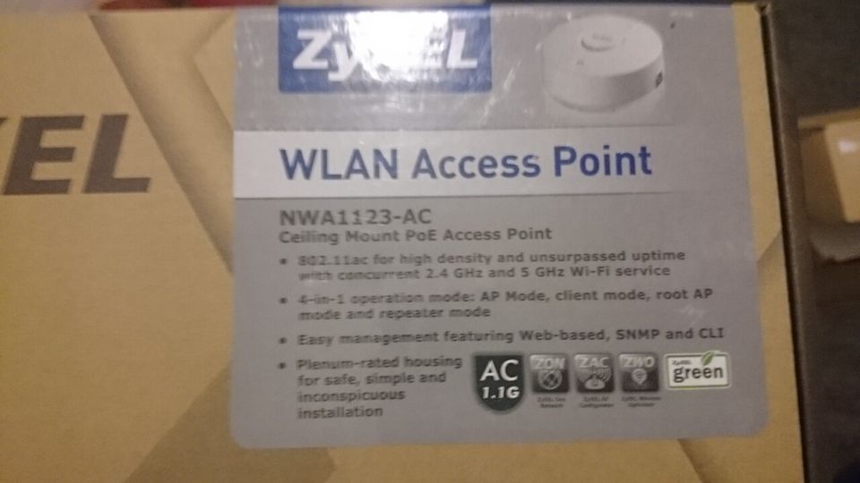 Wlan access point, Zyxel, wlan, access point, NWA1123-AC. in Bogen Niederbay