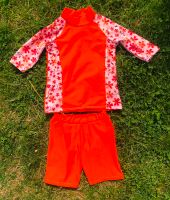 handmade UV-Shirt mit Hose Set Kinder 86-92 orange Blüten Nordrhein-Westfalen - Neuss Vorschau