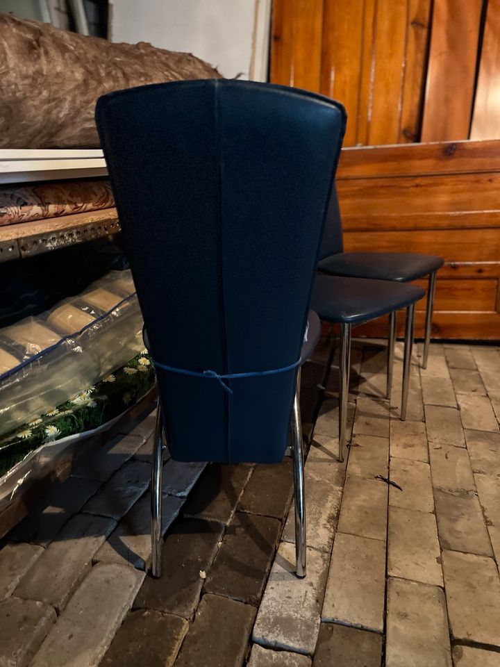4 x  Stühle in dunkelblau Stuhl Esszimmerstuhl in Berlin