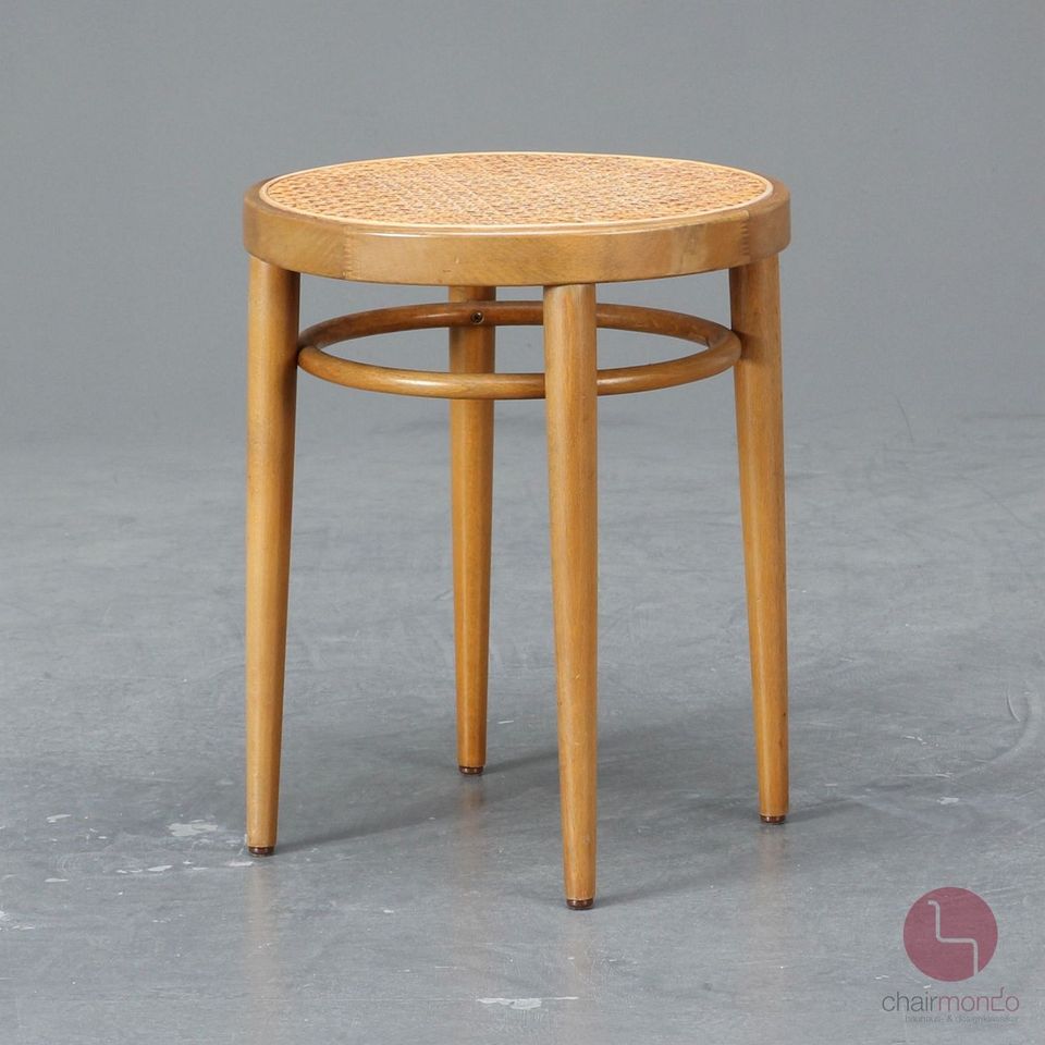 Thonet Modell 214 RH Bugholz Hocker Wiener Geflecht Stuhl Buche in Würzburg