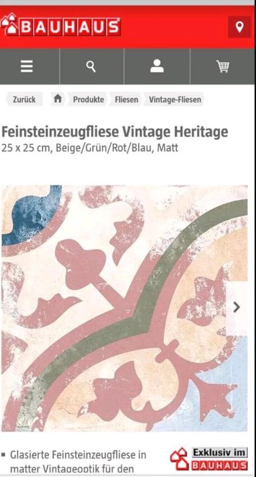 Feinsteinzeugfliese Vintage Bodenfliesen in Köln