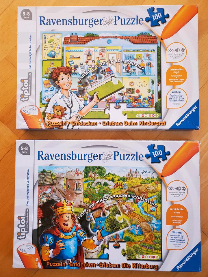 2 tiptoi Puzzle  Beim Kinderarzt + Die Ritterburg in Eichenzell