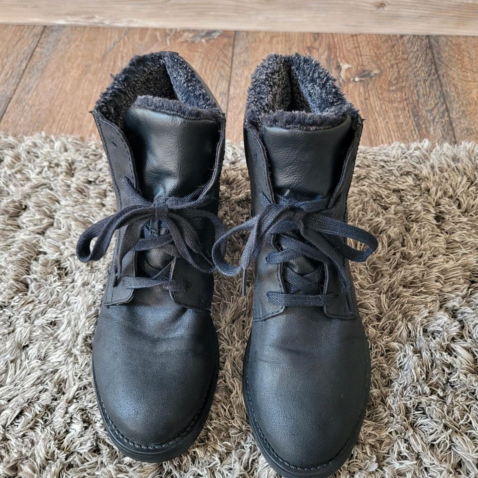 ❤️Esprit Boots Stiefel gefüttert schwarz Gr.37 neu Schnürboots ❤️ in Herne