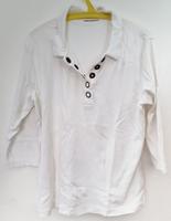 weißes Langarm-Shirt mit großen Zierdruckknöpfen, neu, Gr. XL Nordrhein-Westfalen - Brühl Vorschau