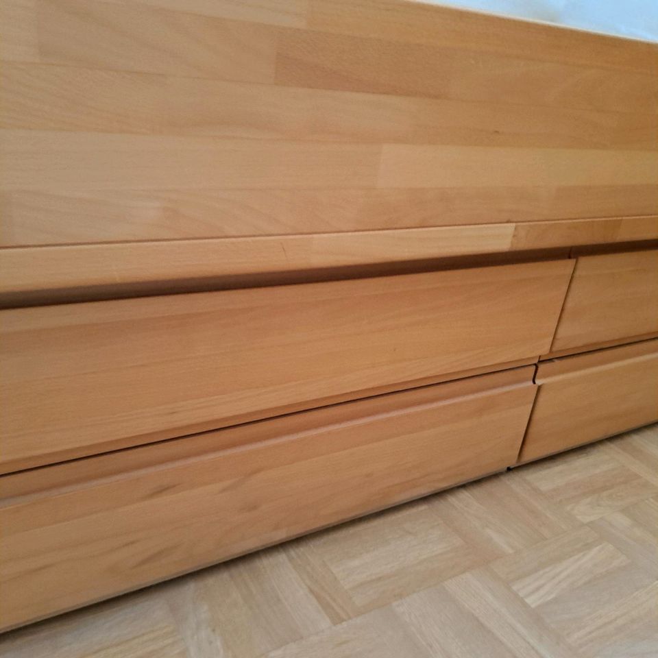 Köln- Massiv Holz Doppelbett 180x200 mit 10 großen Schubladen in Köln