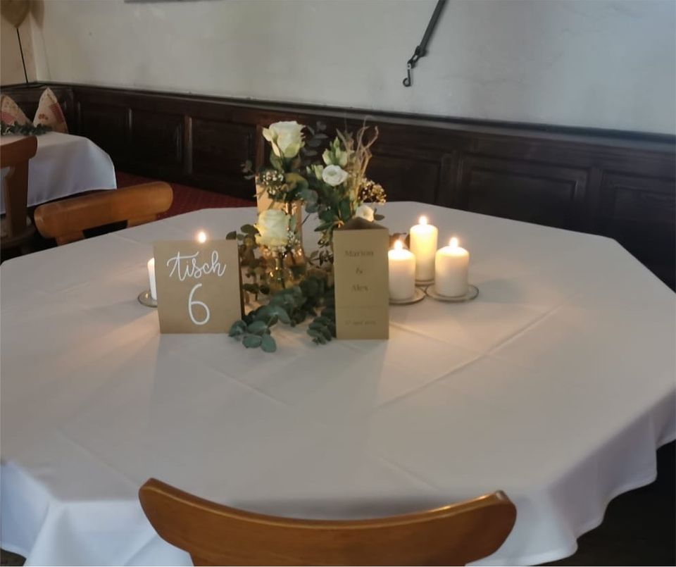 Kerzen Stumpenkerzen Hochzeit Hochzeitsdeko Boho in Natternberg