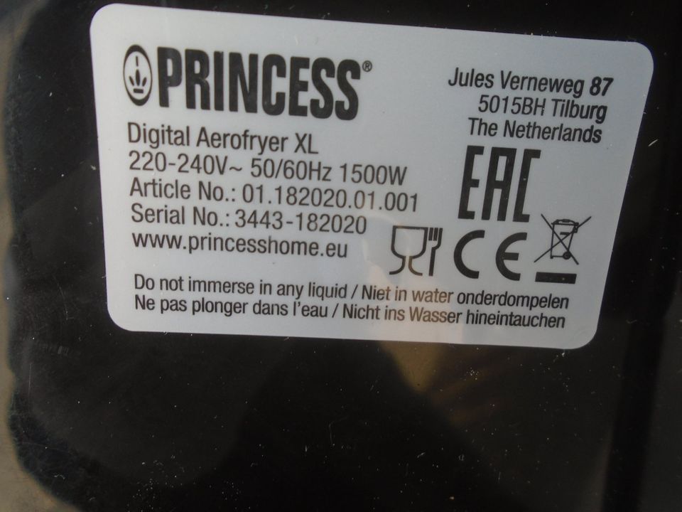 PRINCESS Digital Aerofyer XL Heißluf-Fritteuse in Hamburg