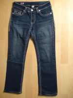 True Religion Damen Jeans Hose Gr. W29 blau weiß dicke Nähte Schwerin - Lankow Vorschau