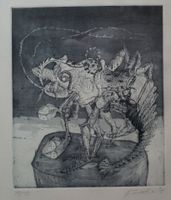 Lithographie Krebsmonster Bild Surrealismus Dresden - Pieschen Vorschau