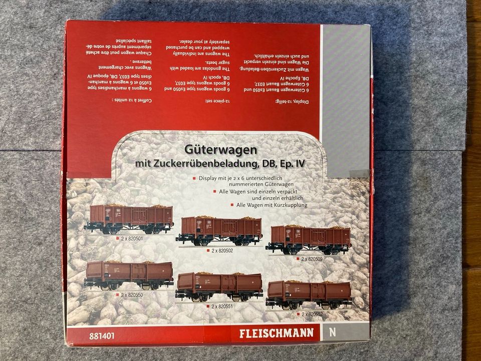 Spur N Fleischmann 881401 Güterwagen Zuckerrübenbeladung in Oyten