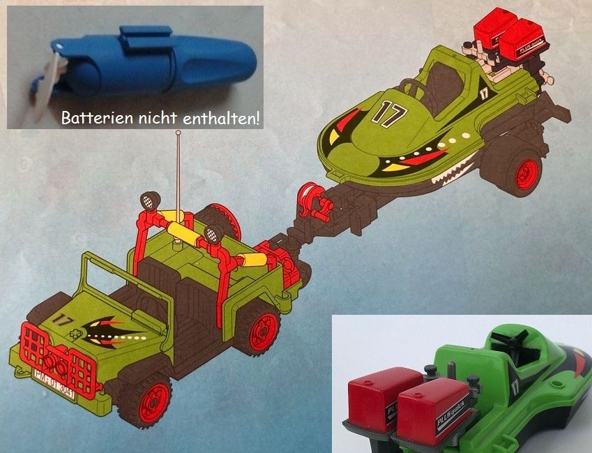 Playmobil: Jeep mit Speedboot, Anhänger und Motor. in Itzehoe