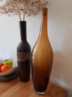 47cm hohe braune Glasvase Deko Vase durchsichtig Berlin - Reinickendorf Vorschau