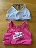 2 x Sport Bustier Top Nike Pink Lila Flieder Größe S Hessen - Angelburg Vorschau