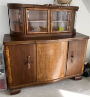 ANTIKES BUFFET ANRICHTE VITRINE Nussholz Glas verziert 1930 Leipzig - Connewitz Vorschau