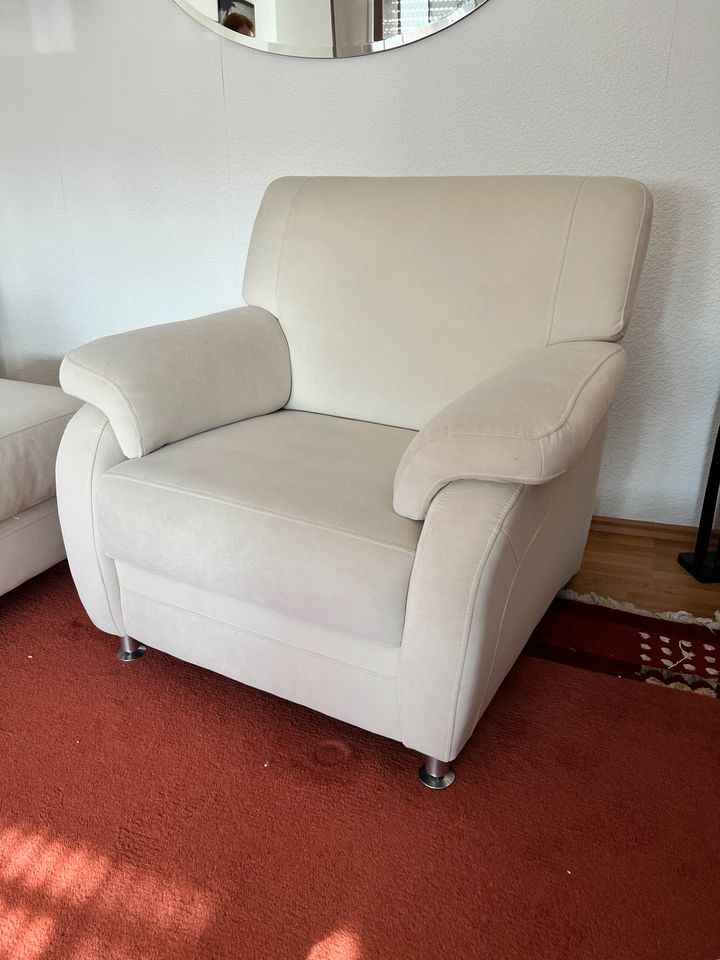 Couchgarnitur Sitzgarnitur Couch Sofa + Sessel und Hocker in Großostheim