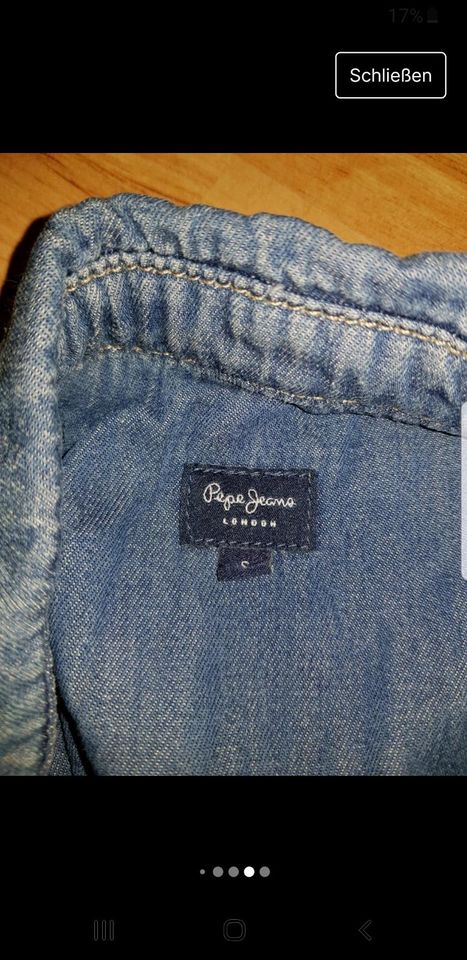 Damen Pepe Jeans London Jeans Hemd Jacke Bluse S 36 M 38 Blau Sil in Leipzig