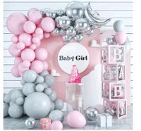 Geburtstagsdeko, Babyparty 93 tlg. Neu in rosa grau silber Nordrhein-Westfalen - Moers Vorschau