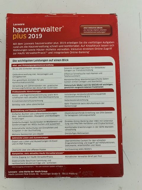 LEXWARE Hausverwalter Version 2019 CD-Version als Vollversion in Vellberg