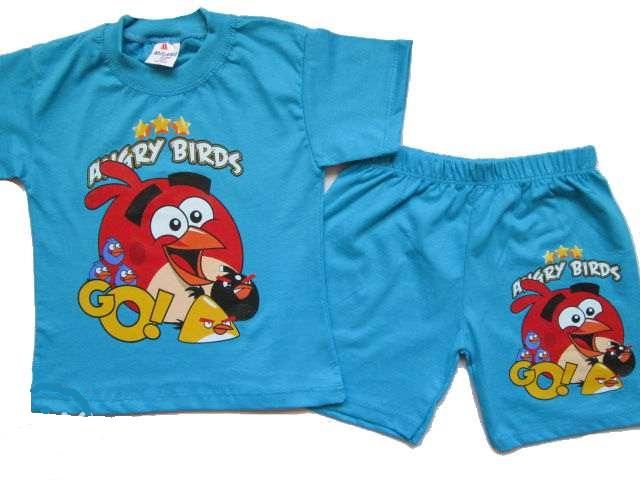 Angry Birds Set Shorts kurze Hose T-Shirt Gr 110 116 Neu türkis in München