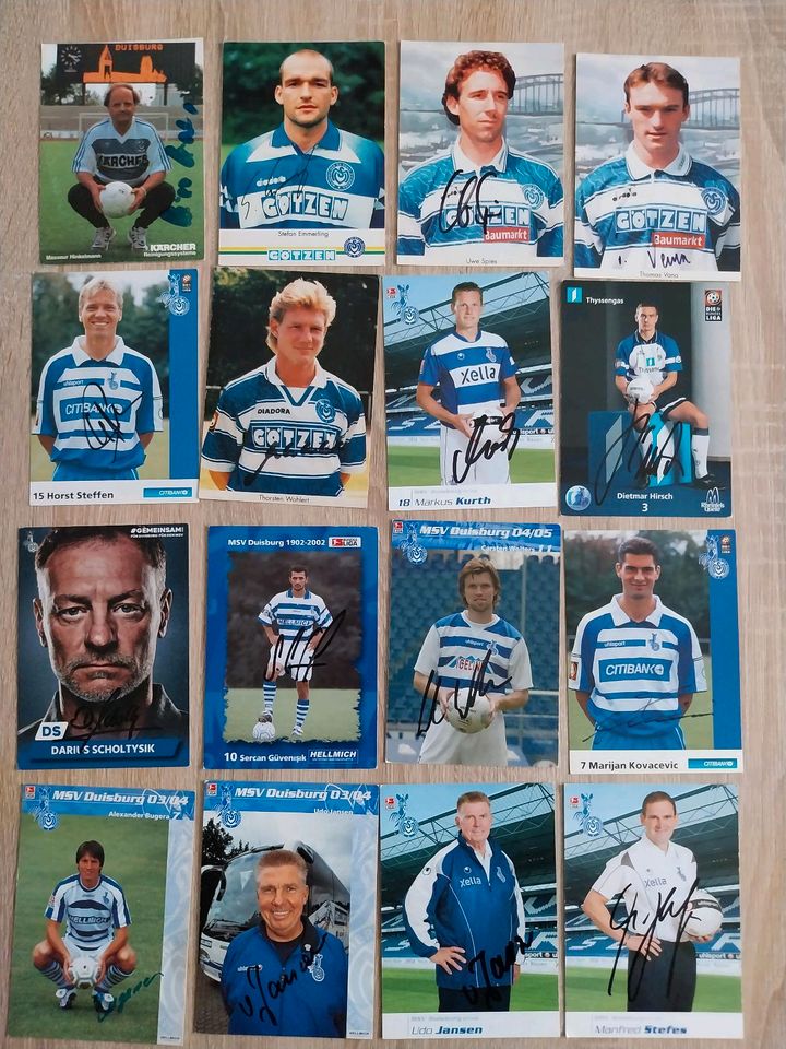 21 Autogrammkarten MSV Duisburg in Schortens